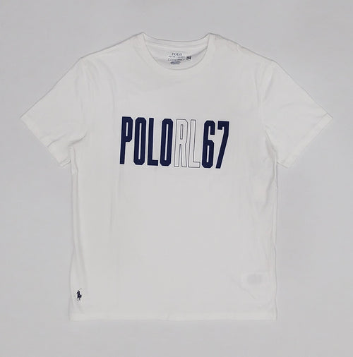 Nwt Polo Ralph Lauren White Spellout 1967 Tee