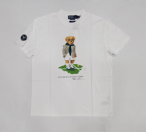 Nwt Polo Ralph Lauren White Tennis Teddy Bear Classic Fit Tee