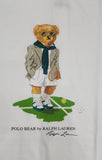 Nwt Polo Ralph Lauren White Tennis Teddy Bear Classic Fit Tee