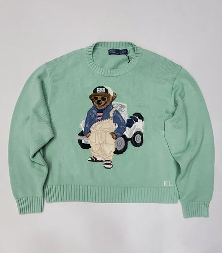 Nwt Polo Ralph White Reindeer-Gift Teddy Bear Sweatshirt