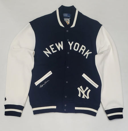 Nwt Polo Ralph Lauren Green 'P' Fleece Baseball Jacket