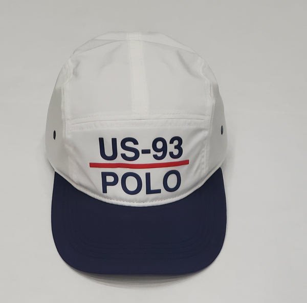 Nwt Polo Ralph Lauren White US-93 5 Panel Strap Back Hat
