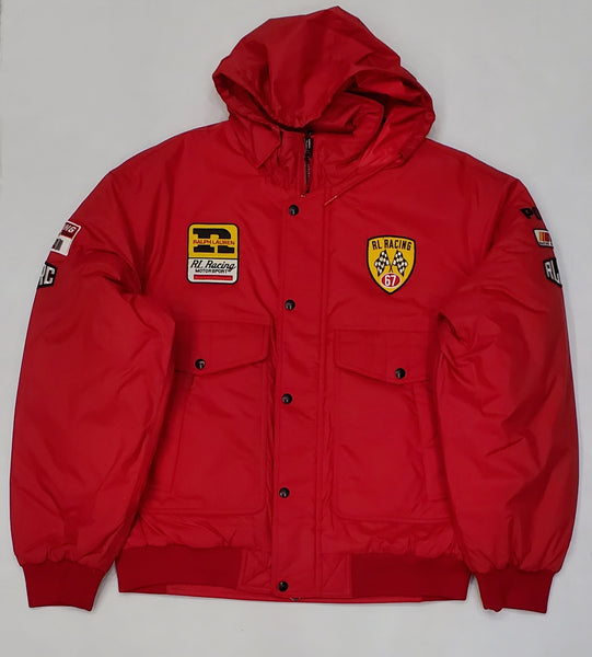 Nwt Polo Ralph Lauren Red/Black Racing Patch Jacket