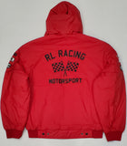Nwt Polo Ralph Lauren Red/Black Racing Patch Jacket