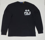 Nwt Polo Ralph Lauren Black Motor Sport  Long Sleeve Classic Fit Tee - Unique Style