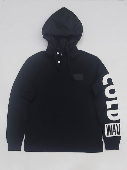 Nwt Polo Ralph Lauren Snow Beach Black Wave Hooded Rugby