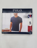 Polo Ralph Lauren Slim Fit 3 Pack Crew Neck Mixed Color Tee (Royal/White/Red) - Unique Style