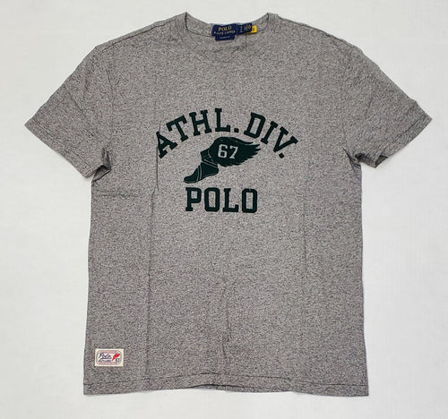 Nwt Polo Ralph Lauren Grey Athl DIV 67 P-Wing Foot Classic Fit Tee