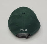 Nwt Polo Ralph Lauren Green Big PONY # 3 Leather Strap Adjustable Hat - Unique Style