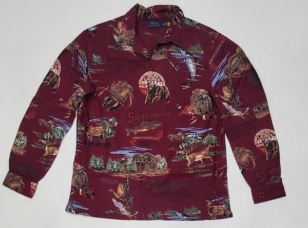 Nwt Polo Ralph Lauren Burgundy Sportsman Classic Fit Button Up - Unique Style