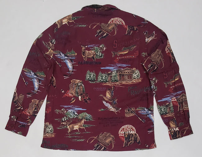 Nwt Polo Ralph Lauren Burgundy Sportsman Classic Fit Button Up - Unique Style