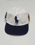 Nwt Polo Ralph Lauren White Big PONY # 3 Leather Strap Adjustable Hat - Unique Style