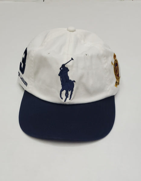 Nwt Polo Ralph Lauren White Big PONY # 3 Leather Strap Adjustable Hat - Unique Style