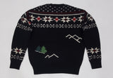 Nwt Polo Ralph Lauren Black Skier Wool Crewneck Sweater