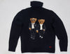 Nwt Polo Ralph Lauren Black Wool Ralph and Ricky Turtleneck Sweater