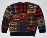 Nwt Polo Ralph Lauren Polo Bear Patchwork Wool Sweater