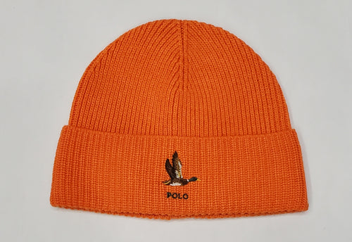 Nwt Polo Ralph Lauren Orange Mallard Duck Skully