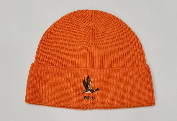 Nwt Polo Ralph Lauren Orange Mallard Duck Skully