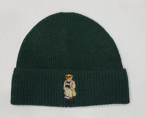 Nwt Polo Ralph Lauren Green Grandpa Teddy Bear Skully
