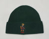 Nwt Polo Ralph Lauren Green Snow Explorer Teddy Bear Skully