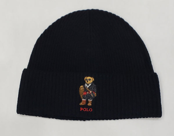Nwt Polo Ralph Lauren Black Snow Explorer Teddy Bear Skully