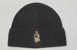 Nwt Polo Ralph Lauren Grey Grandpa Teddy Bear Skully