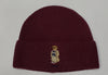 Nwt Polo Ralph Lauren Burgundy Grandpa Teddy Bear Skully