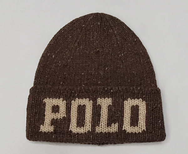 Nwt Polo Ralph Lauren Brown Spellout Skully