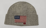 Nwt Polo Ralph Lauren Grey  American Flag Skully