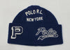 Nwt Polo Ralph Lauren Blue New York  'P' Script Patch Skully