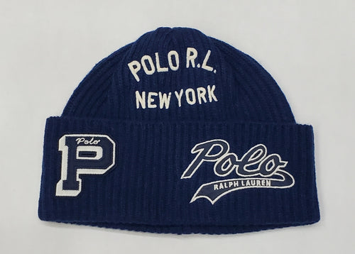 Nwt Polo Ralph Lauren Blue New York  'P' Script Patch Skully