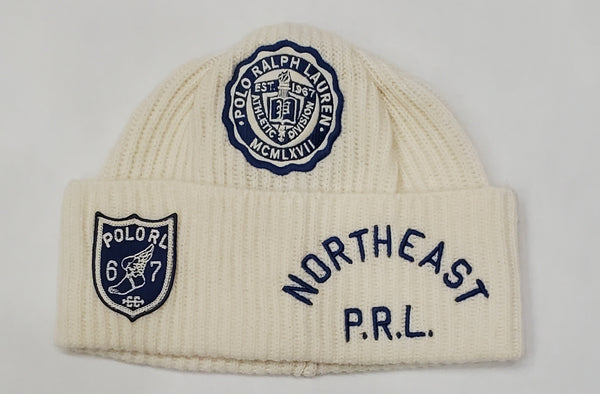 Nwt Polo Ralph Lauren Cream Northeast P.R. L Patch  Skully