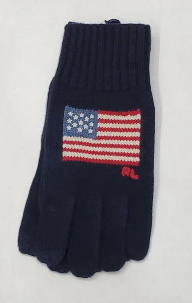 Nwt Polo Ralph Lauren Navy Blue American Flag Gloves