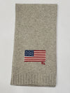 Nwt Polo Ralph Lauren Grey American Flag Scarf