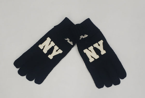 Nwt Polo Ralph Lauren Black NY Gloves