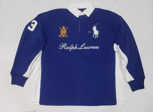 Nwt Polo Ralph Lauren Navy Blue Big Pony Shield #3 Classic Fit Long Sleeve Rugby - Unique Style