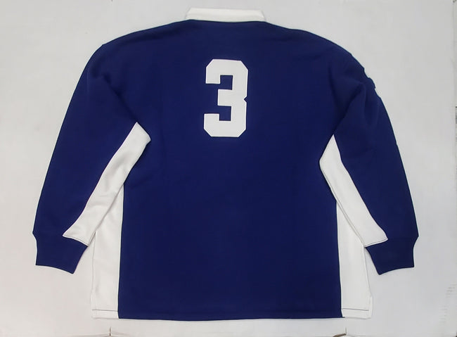 Nwt Polo Ralph Lauren Navy Blue Big Pony Shield #3 Classic Fit Long Sleeve Rugby - Unique Style