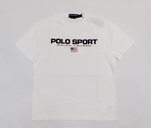 Nwt Polo Sport White/Black Spellout Classic Fit Tee