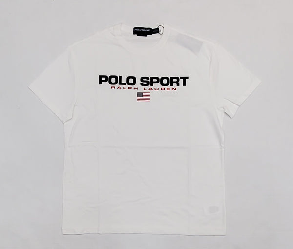 Nwt Polo Sport White/Black Spellout Classic Fit Tee