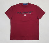 Nwt Polo Sport Burgundy Spellout Classic Fit  Tee