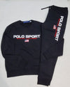 Nwt Polo Ralph Lauren Black Polo Sport Crew Neck With Matching Joggers