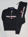 Nwt Polo Ralph Lauren Black  Polo Sport Half Zip with Matching  Polo Sport Joggers