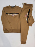 Nwt Polo Ralph Lauren Khaki  Polo Sport Crew Neck With Matching Joggers