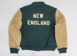 Nwt Polo Ralph Lauren Men's Green New England Run Club Varsity Jacket