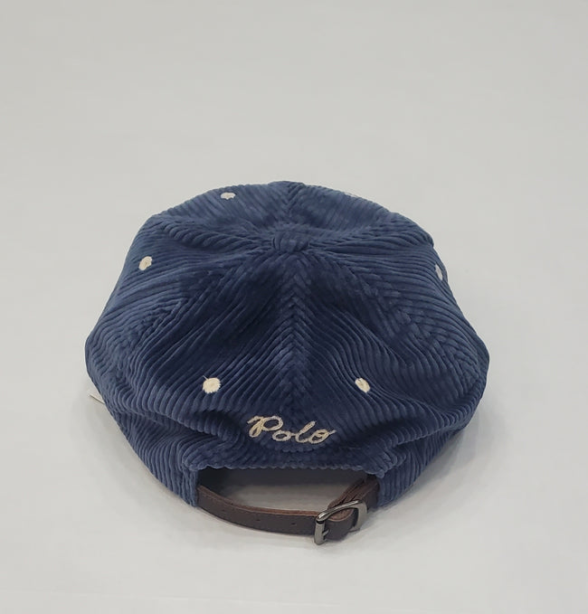 Nwt Polo Ralph Lauren Ralph Spellout Corduroy Leather Strap Back Hat