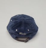 Nwt Polo Ralph Lauren Ralph Spellout Corduroy Leather Strap Back Hat