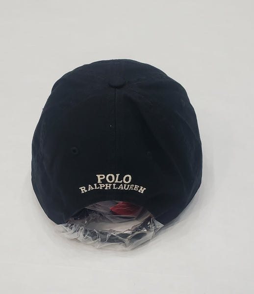 Nwt Polo Ralph Lauren Black Teddy Bear Leather Strap Back Hat