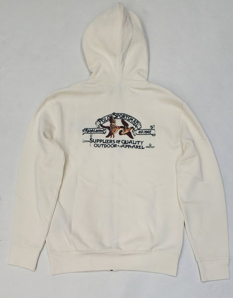 Nwt Polo Ralph Lauren Cream Sportsman Embroidered Hoodie