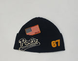 Nwt Polo Ralph Lauren Black Script 67 American Flag Patch Skully