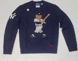 Nwt Polo Ralph Lauren Navy Yankees Teddy Bear Wool Sweater